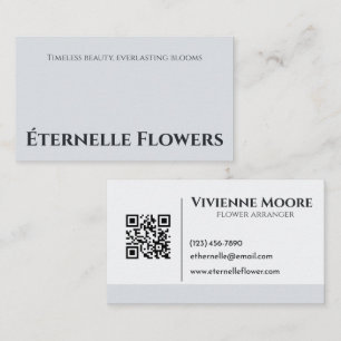 Elegant Modern Minimalist Florist Charm Simple Business Card