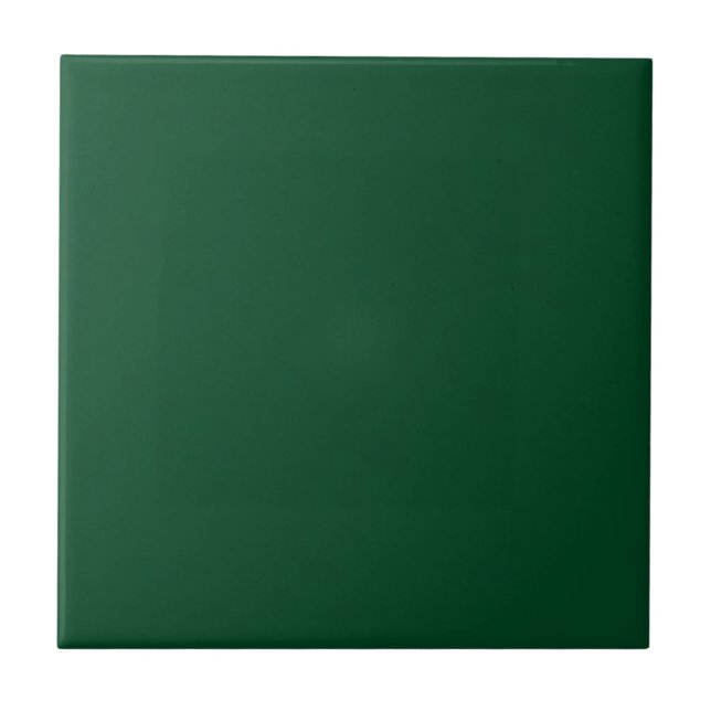 Elegant Modern Minimalist Forest Green Tile (Front)