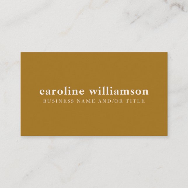 Elegant Modern Minimalist Gold Professional  Business Card (Front)