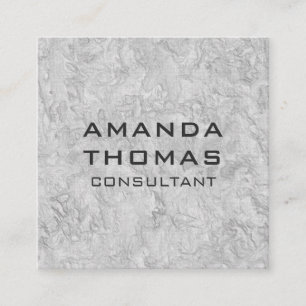 Elegant Modern Minimalist Grey Professional Square Business Card