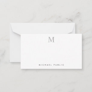 Elegant Modern Minimalist Initial Monogram Simple Card
