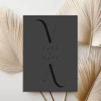 Elegant Modern Minimalist Matte Black Wedding