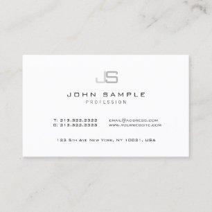 Elegant Modern Minimalist Monogram Template Business Card