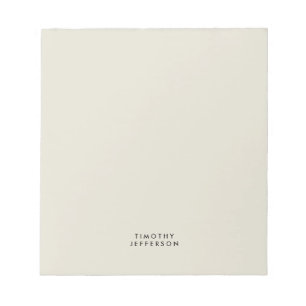 Elegant Modern Minimalist Own Name Notepad