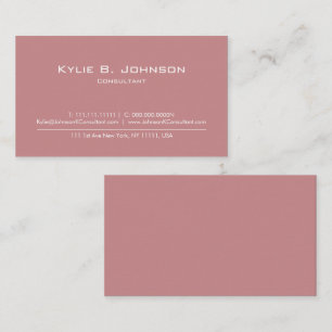 Elegant Modern Minimalist Personalised Business Card