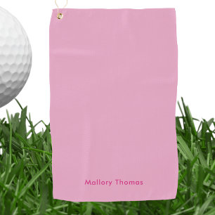 Elegant Modern Minimalist Professional Basic Pink  Golf Towel