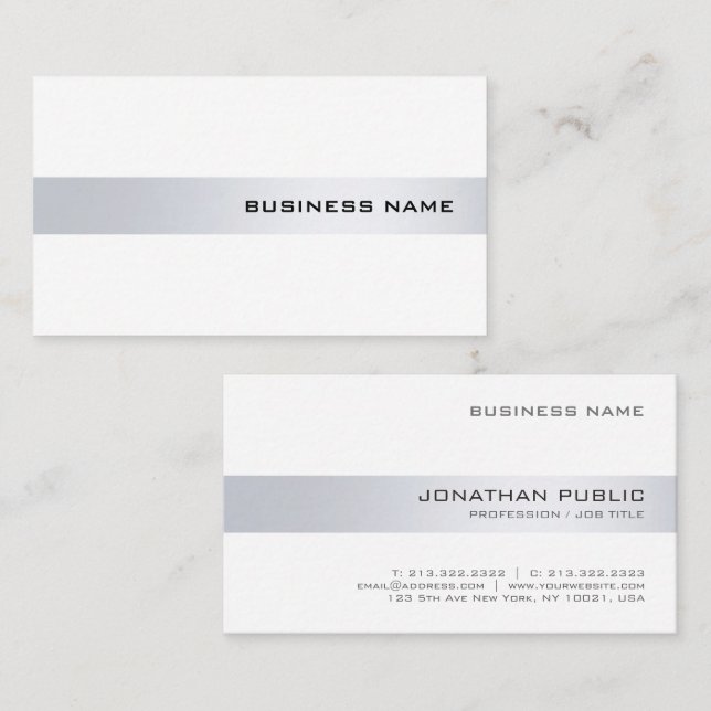 Elegant Modern Minimalist Professional Template Business Card (Front/Back)