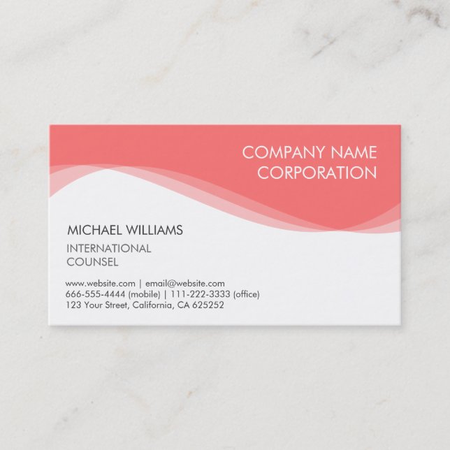 ELEGANT MODERN MINIMALIST RED TARGET GROUP BUSINESS CARD (Front)