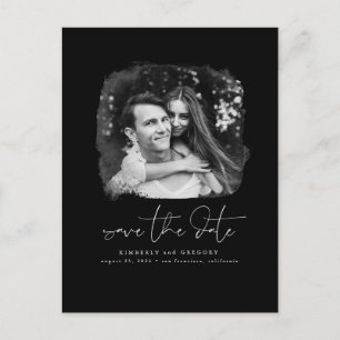 Elegant Modern Minimalist Save The Date Photo Anno Announcement Postcard