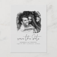 Elegant Modern Minimalist Save The Date Photo Anno