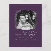 Elegant Modern Minimalist Save The Date Photo Anno