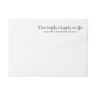 Elegant Modern Minimalist Script Simple Wedding Wrap Around Label