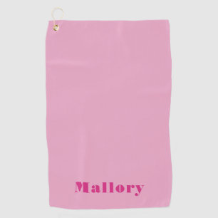 Elegant Modern Minimalist Simple Pink Trendy Golf Towel