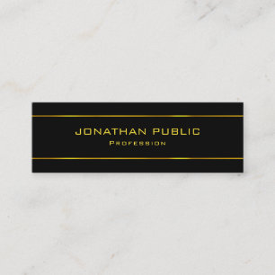 Elegant Modern Minimalist Simple Template Gold Mini Business Card