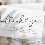 Elegant Modern Minimalist Simple Wedding Thank You Card<br><div class="desc">Composed of simple serif and playful cursive script typography. All against a backdrop of pure white. These elements are simple,  no-nonsense,  and modern.

This is designed by White Paper Birch Co. exclusive for Zazzle.

Available here:
http://www.zazzle.com/whitepaperbirch</div>