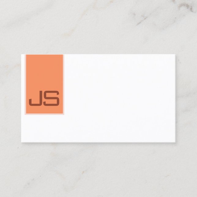 Elegant Modern Minimalist Template Monogram Business Card (Front)