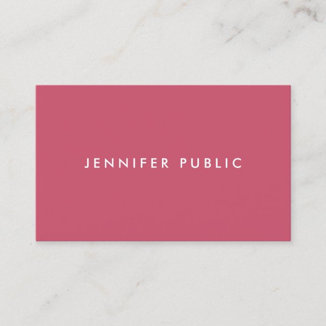 Elegant Modern Minimalist Template Trend Colours Business Card (Front)