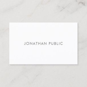 Elegant Modern Minimalist Trendy Simple Plain Business Card