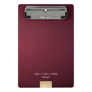 Elegant Modern Minimalist Violet Gradient Gold Mini Clipboard