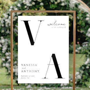 Elegant Modern Minimalist Wedding Acrylic Sign