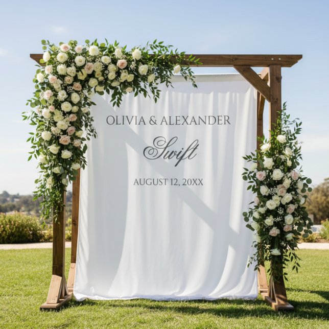 Elegant modern minimalist wedding backdrop  tapestry (Creator Uploaded)