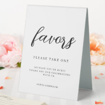 Elegant Modern Minimalist Wedding Favours  