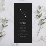 Elegant Modern Minimalist Wedding Program<br><div class="desc">Modern wedding programs with elegant minimalist design in black and white colour.</div>