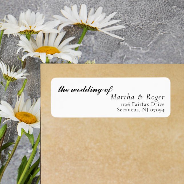 Elegant Modern Minimalist Wedding Return Address (Creator Uploaded)