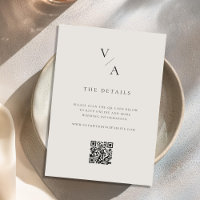 Elegant Modern Monogram Black and Ivory Wedding