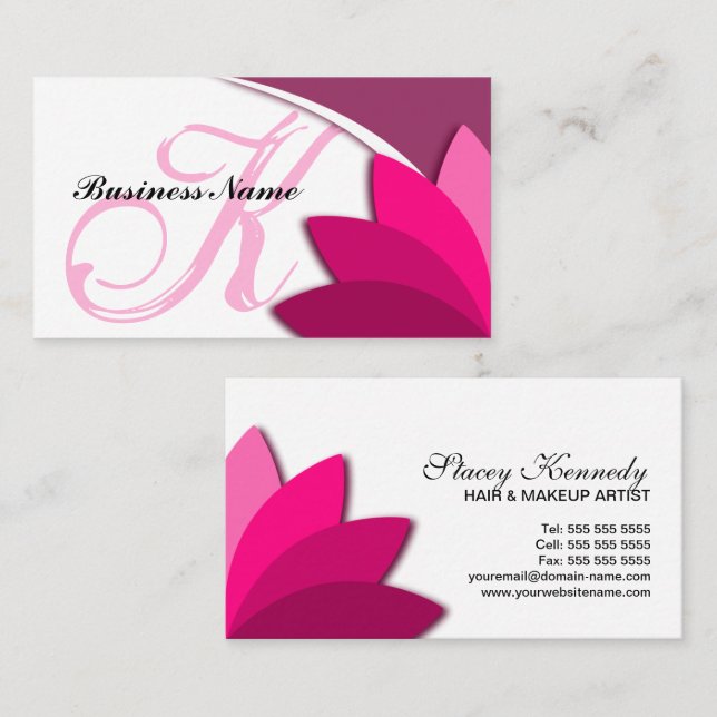 Elegant Modern Monogram Business Card (Front/Back)
