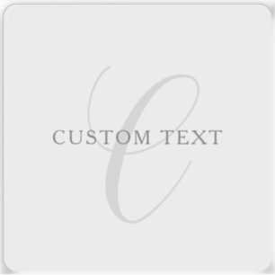 Elegant Modern Monogram   Grey & White (editable)