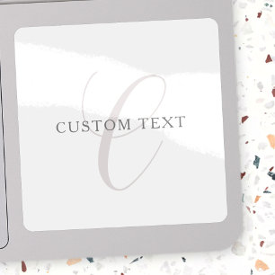 Elegant Modern Monogram Grey & White (editable)