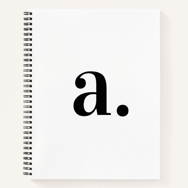 Elegant Modern Monogram Minimalist  Notebook (Front)