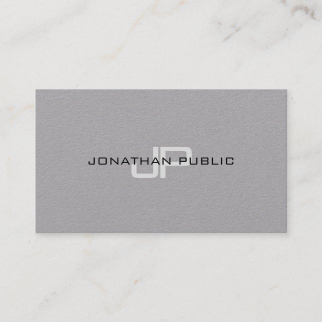 Elegant Modern Monogram Simple Template Luxurious Business Card (Front)