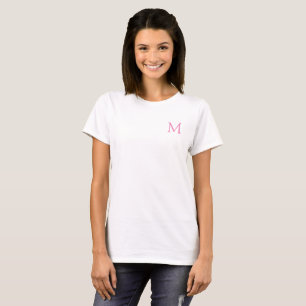 Elegant Modern Monogram Template Women's Basic T-Shirt