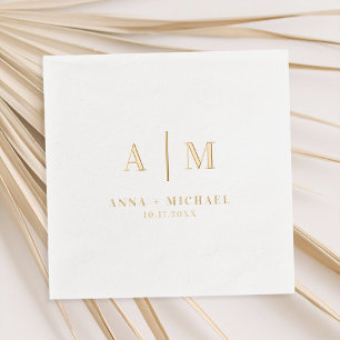 Elegant Modern Monogram Wedding Napkins