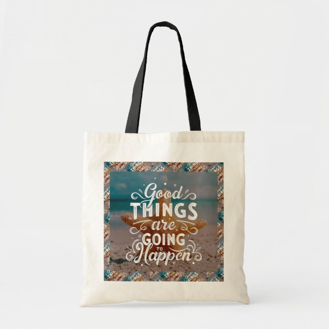 Elegant Modern Motivation Best Popular Message Tote Bag (Front)