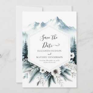 Elegant Modern Mountain Wedding Save The Date