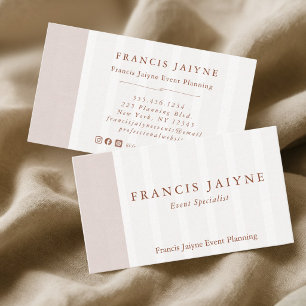 Elegant Modern Natural Tones Event Planning Business Card