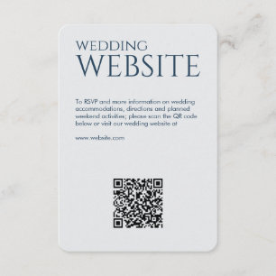 Elegant Modern Navy Blue Wedding Enclosure Card