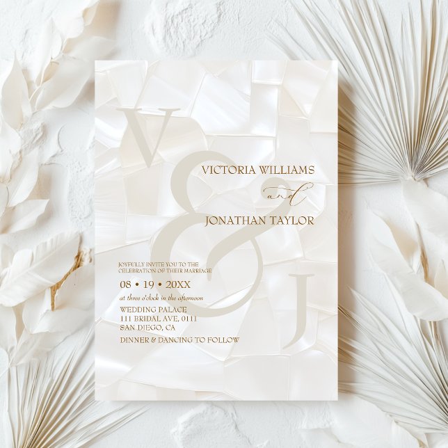 Elegant Modern Neutral Brown Wedding  Invitation (Creator Uploaded)