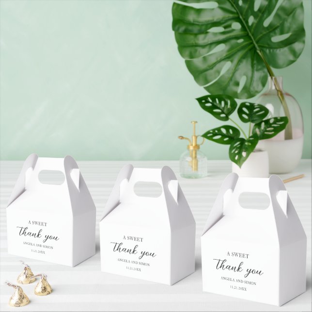 Elegant Modern Neutral Wedding Favour Box (Multiple)