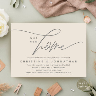 Elegant Modern New Home Housewarming Party Invitation