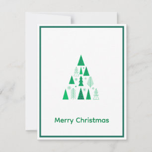 Elegant Modern Non Photo Christmas Tree Holiday Card
