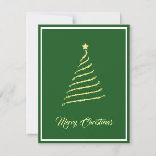 Elegant Modern Non Photo Christmas Tree Holiday Card