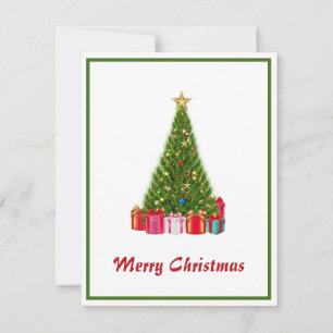 Elegant Modern Non Photo Christmas Tree Holiday Card