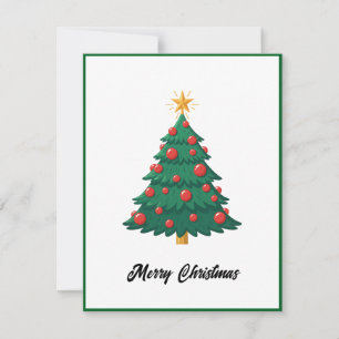 Elegant Modern Non Photo Christmas Tree Holiday Card