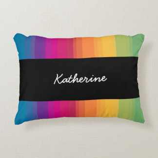 Elegant modern ombre gradient colourful rainbow decorative cushion