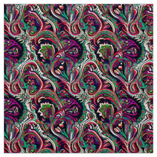 Elegant Modern Paisley Pattern Fabric