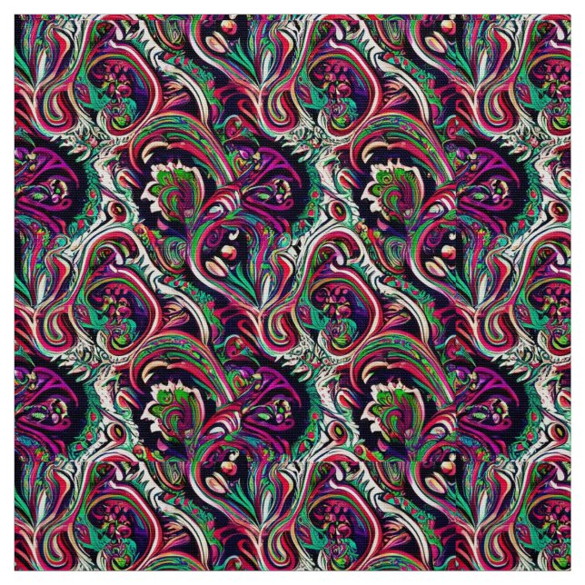 Elegant Modern Paisley Pattern Fabric (Swatch)